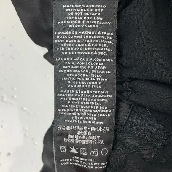 J Brand Piper Jogger Pant Black Cotton Blend Elasticized Paper Bag Waist Size 30 - Picture 13 of 13